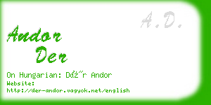 andor der business card